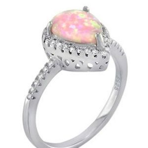Beautiful pink opal ring